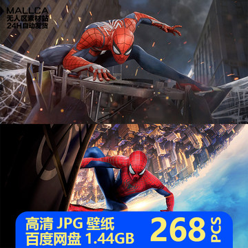 蜘蛛侠漫威英雄超高清JPG大图片壁纸图集绘画参考PS素材巨幅4K8K