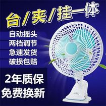 Punch-Free Wall fan small hanging wall clip-in mosquito net dormitory sleeping shaking head hanging wall 10 inch