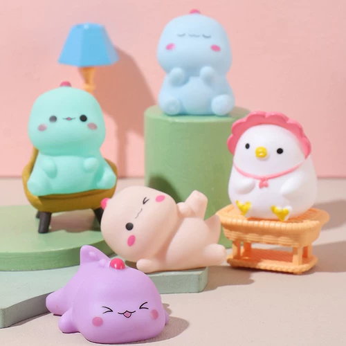 Маленький динозавр, слайм, игрушка для игр в воде, кукла из пластика для ванны