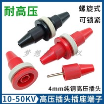 Pressure resistant 30KV-50KV high voltage plug threaded high voltage Socket terminal locking terminal connection