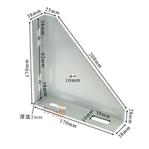 Super large number three sides connected angle iron foot yard bed frame accessories bed triangle brace bed fixed piece corner code bed corner code