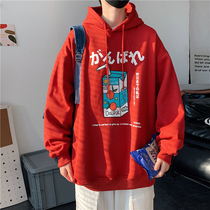 hoodie hooded sweatshirt mens red roora couple jacket high street ins tide brand fried street hiphop top