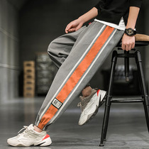 Pants mens spring and autumn Korean fashion sports Joker foot trousers mens casual pants loose Japanese pants