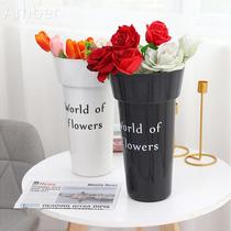 Wake Blossom Barrel Deep Water Home Wake-up Bucket Flower flower Shop Flower Shop Special Flowers Buckets Plastic Vases to raise flowers and hugs big