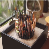 Japanese-style creative barbecue stove restaurant charcoal barbecue kebab heated holding stove Japanese stove burning personalized tableware