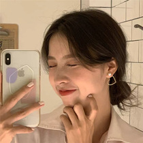 Advanced earrings 2021 New Tide Korean temperament earrings female summer love 925 sterling silver pearl earrings