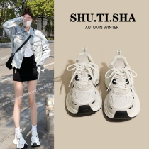Anta ͌Daddy shoes womens shoes 2023 new Xia Bai matching white shoes explosive mesh surface breathable casual sports mesh shoes