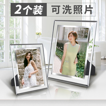 Printing and washing photos Crystal photo frame table 5 7 6 8 10 inches seven inches made of creative glass custom photos