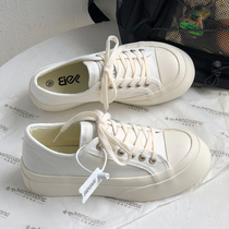 Ugly meng big head canvas shoes womens 2021 summer Japanese thick bottom wild ins tide retro casual white board shoes