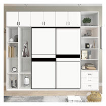 Customized wardrobe door modern simple sliding door Titanium magnesium alloy solid wood sliding door sliding door wear-resistant wardrobe sliding door
