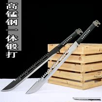 Longquan Town House Integrated Manganese Steel Legal Tang Hengxiu Chunbao Sword Growing Outdoor Knives Long Unopened Blade