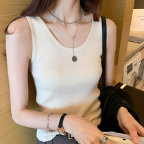 Knitted camisole vest female 2021 Spring and Autumn New slim slim suit inside base shirt sexy coat