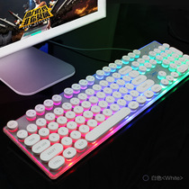 Punk wired keyboard computer Universal USB Luminous Gaming Keyboard multimedia function waterproof