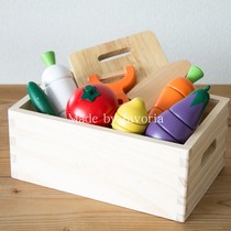 Cut fruit toys vegetables magnetic cut see cut Chele refrigerator stickers childrens play house simulation toys