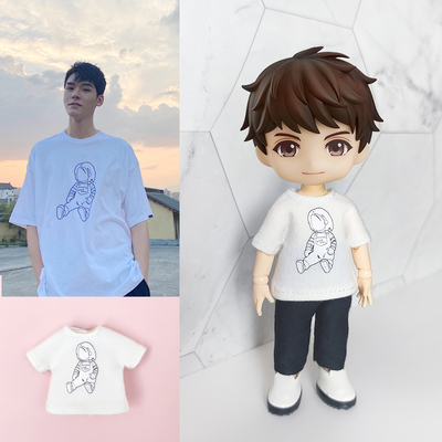 taobao agent OB11 baby Gong Jun 12 points BJD doll clothes GSC body ymy molly solid color versatile T -shirt