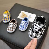 Spring and autumn baby shoes 0-1 year old baby canvas shoes soft soles non-slip casual shoes 6-12 months do not fall toddler shoes