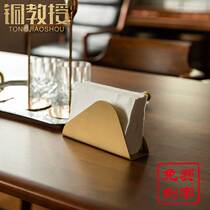 Copper Professor vertical Nordic minimalist brass tissue rack cafe hotel kitchen towel holder table tissue clip