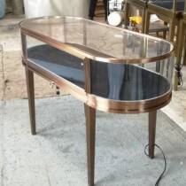 Jewelry cabinet gold counter new spot stainless steel drawing display cabinet Jade Jade Jade display cabinet customization