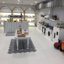 Parent-child restaurant simulation kitchen childrens simulation refrigerator dressing table solid wood house early education toys factory direct sales