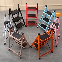 Wardrobe Outdoor Shrink Outdoor Ladder fixed home Easy folding triangular Step Light Poo Type Indoor Stairs Small