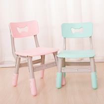 High-grade plastic stool for childrens writing desk special chair baby small chair back chair one-year-old bench thickened and durable