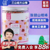 Life anthology Hawthorn sticks without additive pigment children snack Net red hawthorn cake paste to send baby Recipes 2 cans