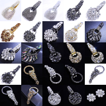 Mink coat buckle duckbill female fur button big button high grade diamond buckle rhinestone pair buckle diamond luxury fur button