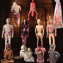 Halloween layout haunted house horror props biochemical zombie mummy model scary secret room escape house decoration
