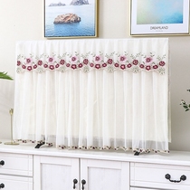 TV cover 2021 new TV cover dust cover wall-mounted simple modern TV lace cover fabric