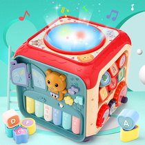 Six-sided drum baby toy puzzle clap drum Multi-function music carousel Hand clap drum baby over 6 months