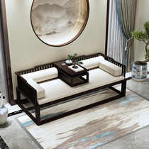 New Chinese push-pull Luohan bed solid wood Chinese Elm small family sofa bed retractable Noble Bed Bed