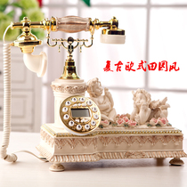 European style high-end retro telephone romantic Cupid wired home landline machine living room antique decorative ornaments