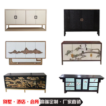 Solid wood new Chinese style hand-painted entrance cabinet Foyer partition End view table Decorative cabinet Dining side cabinet Shoe cabinet Multi-functional furniture