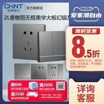 Chint official flagship store official website 86 wall concealed household USB five-hole switch socket panel porous 2L
