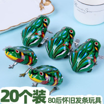 Iron frog toy little frog after 80 nostalgic toy childrens gift clockwork jumping frog animal bounce