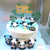 Bake cake decoration cute little panda childrens birthday ornaments