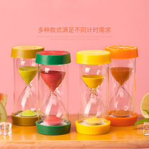 Fruit hourglass creative gift glass transparent 5 10 15 30 45 60 minutes timer Time small ornaments