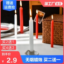 Red and white candles Household blackouts Smoke-free Spring Festival candlelight Indoor long pole fireworks Birthday fireworks Fireworks love New Year