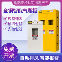 Gas bottle cabinet safety cabinet laboratory acetylene methane hydrogen liquefied gas storage cabinet all steel explosion-proof gas cylinder cabinet