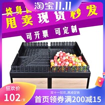 Slope vegetables fresh new fake bottom display table set-up supermarket pile head Zhongdao display cabinet fruit shop commercial fruit