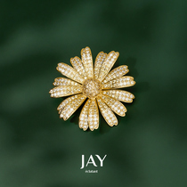 JAY Daisy brooch high-end female exquisite corsage 2021 New Tide luxury pin autumn and winter suit accessories