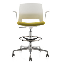 Laboratory swivel chair High-legged bar chair Modern lifting office chair with armrest Hospitality chair Five-star foot computer chair