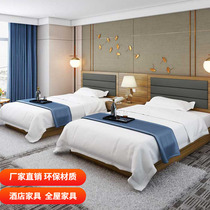 Hotel furniture standard room full set of customized rooms dedicated double bed box TV cabinet dressing cabinet combination bed and breakfast