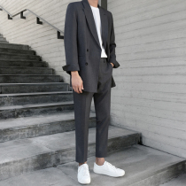 (Two-piece set) 2021 autumn new casual suit men Korean fashion suit suit suit suit pants British style suit