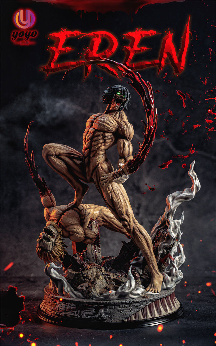 [조명이있는 눈] Yoyo의 공격 거인 Allen Limited Statue