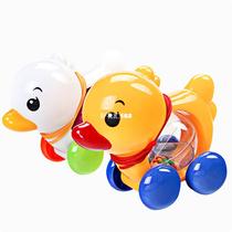 Traditional Pull Along Rattles Duck Plastic Toddler Kids Bab