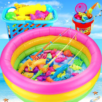 childrens game fishing rod water baby boy fishing toys