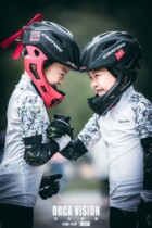 RJYC children fitness sports balance car ride-suit suit long sleeve single blouse slip-in-car shoe fart clothes