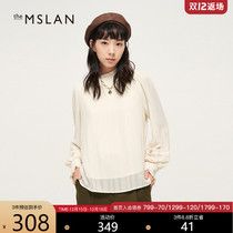 theMSLAN chiffon shirt Women autumn 2021 limited new wooden ear top mslan MDCV1508
