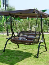 Outdoor swing hanging chair seat Outdoor adult chair hanging basket Indoor leisure courtyard Garden swing Retro American